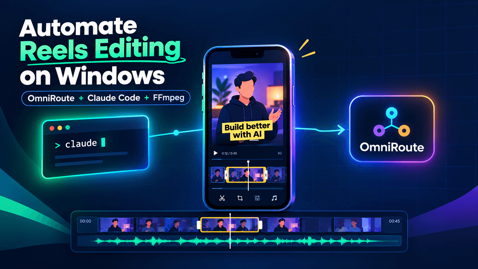Automate Reels Editing on Windows with OmniRoute, Claude Code, and FFmpeg